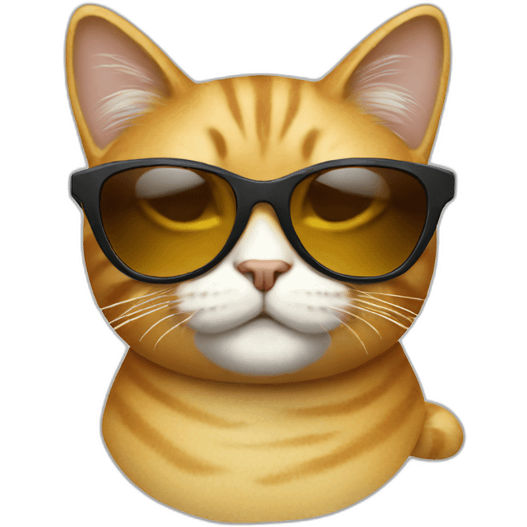 fashion cat with designer sunglasses on emoji