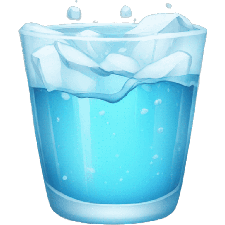 Vaso de agua con hielo  emoji