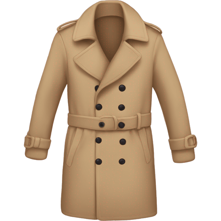 beige sherpa trench coat no person emoji