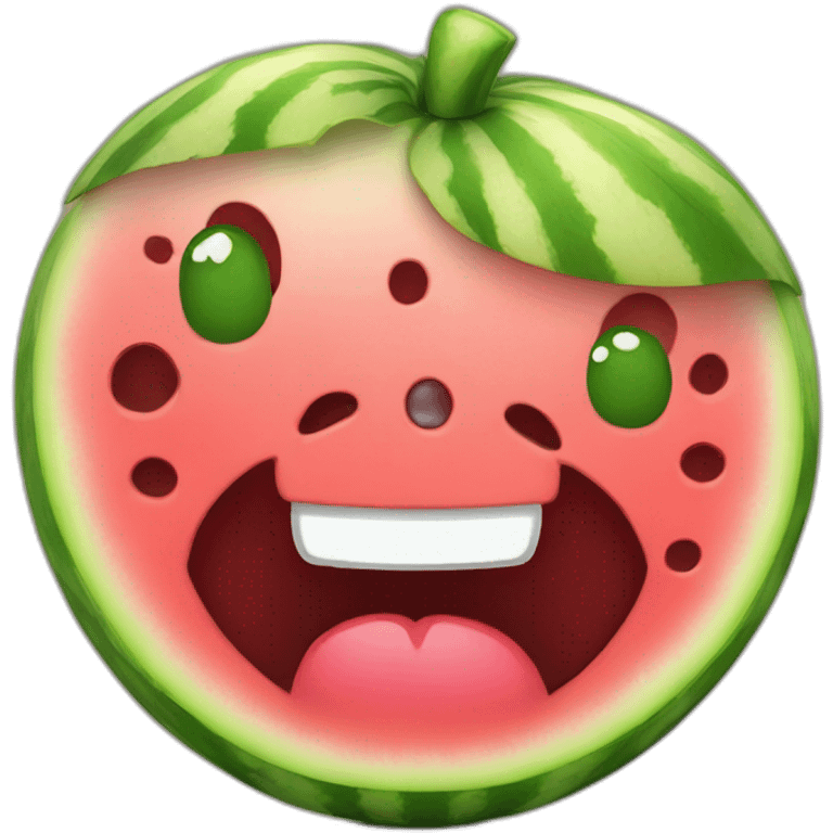 cute watermelon charcter emoji