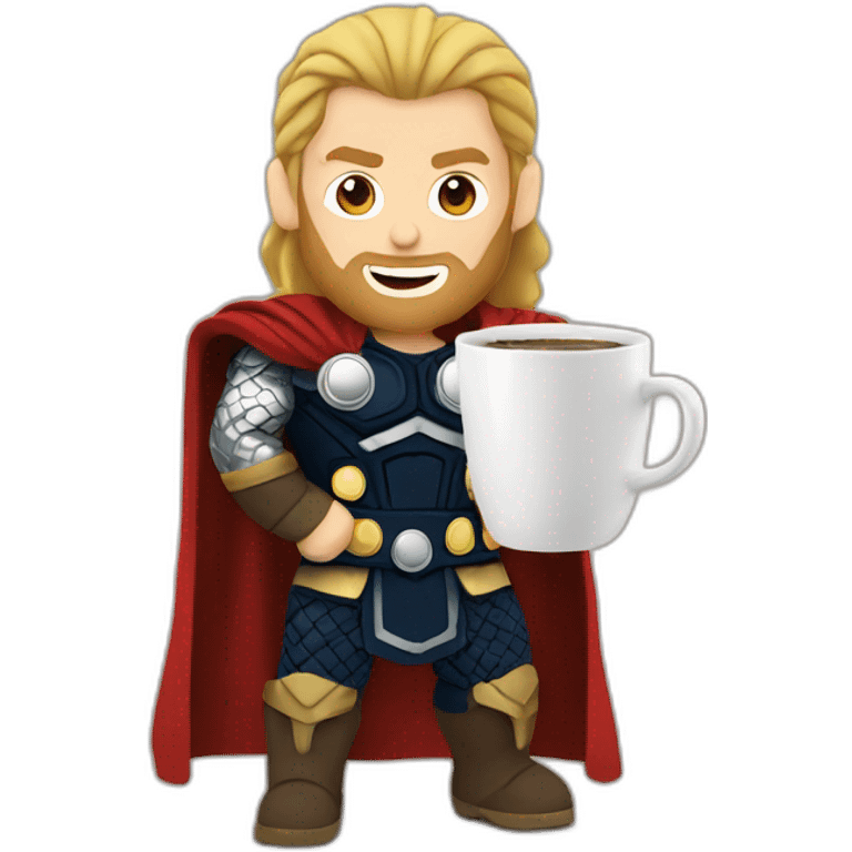 thor avec un café emoji