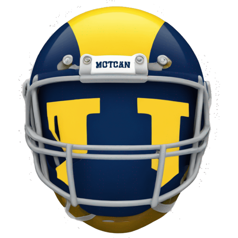 University of Michigan football with slime on it  emoji