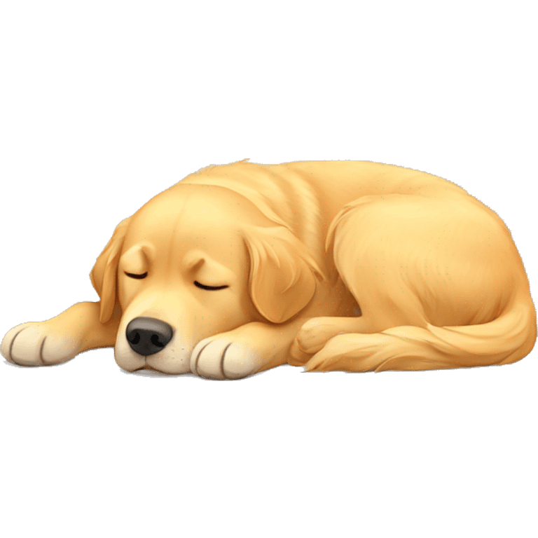 sleeping golden retriever  emoji