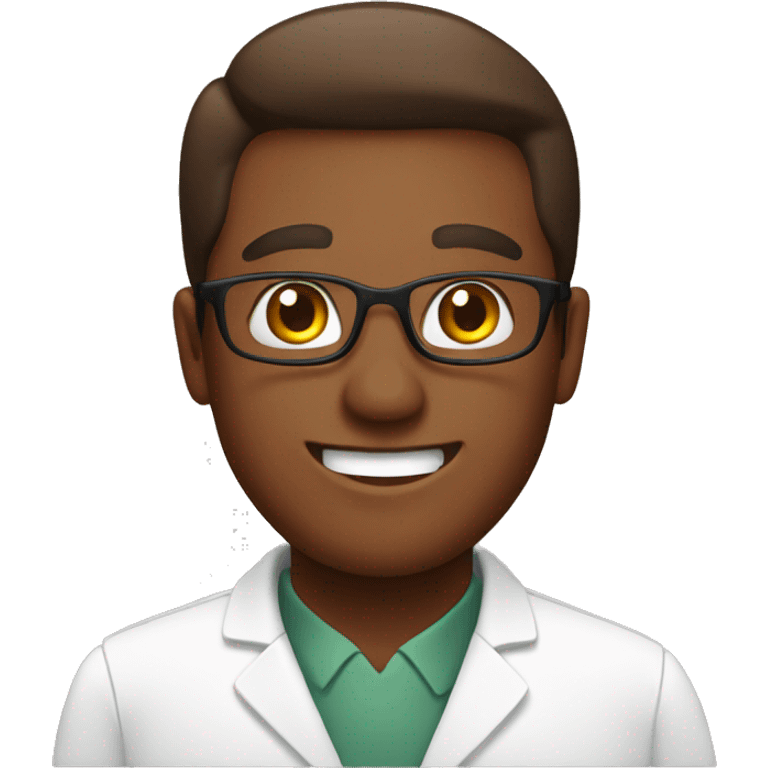 a smiling brown pharmacist  emoji