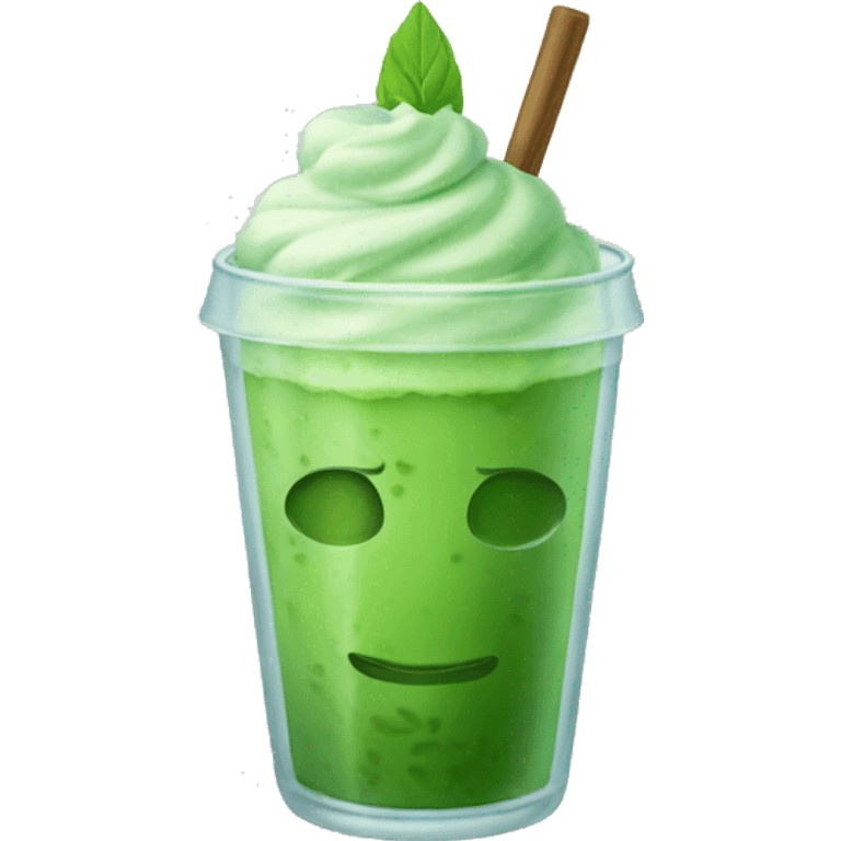 Iced matcha emoji