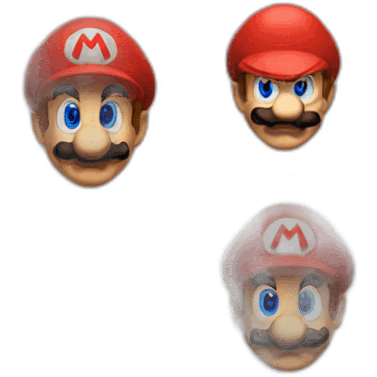 super Mario face red hat emoji