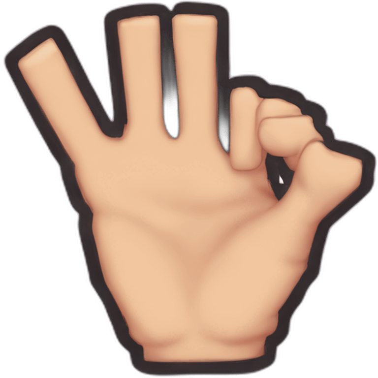 Jojo crazy diamond heart hand sign emoji