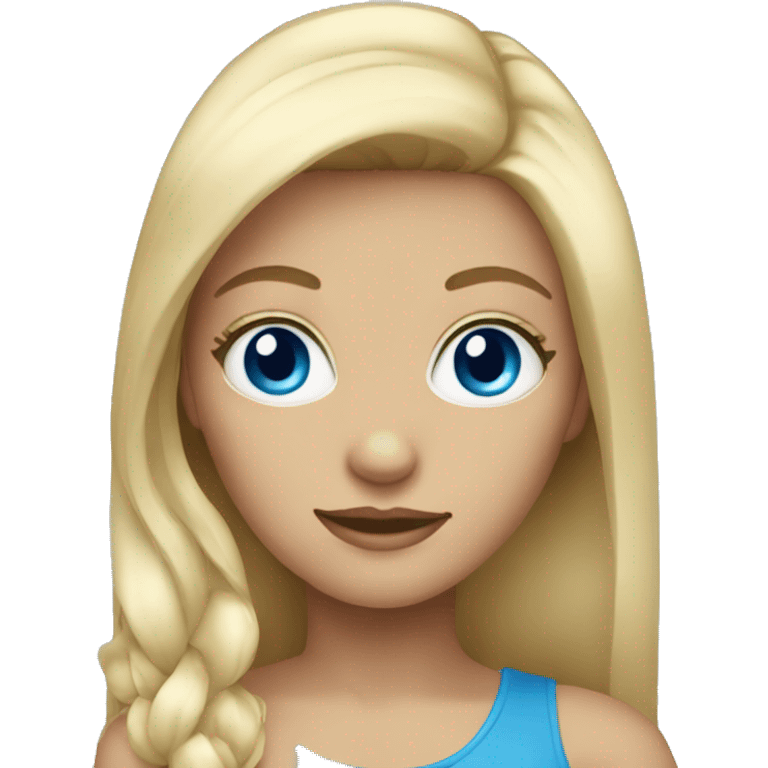 Blonde girl with blue eyes  emoji