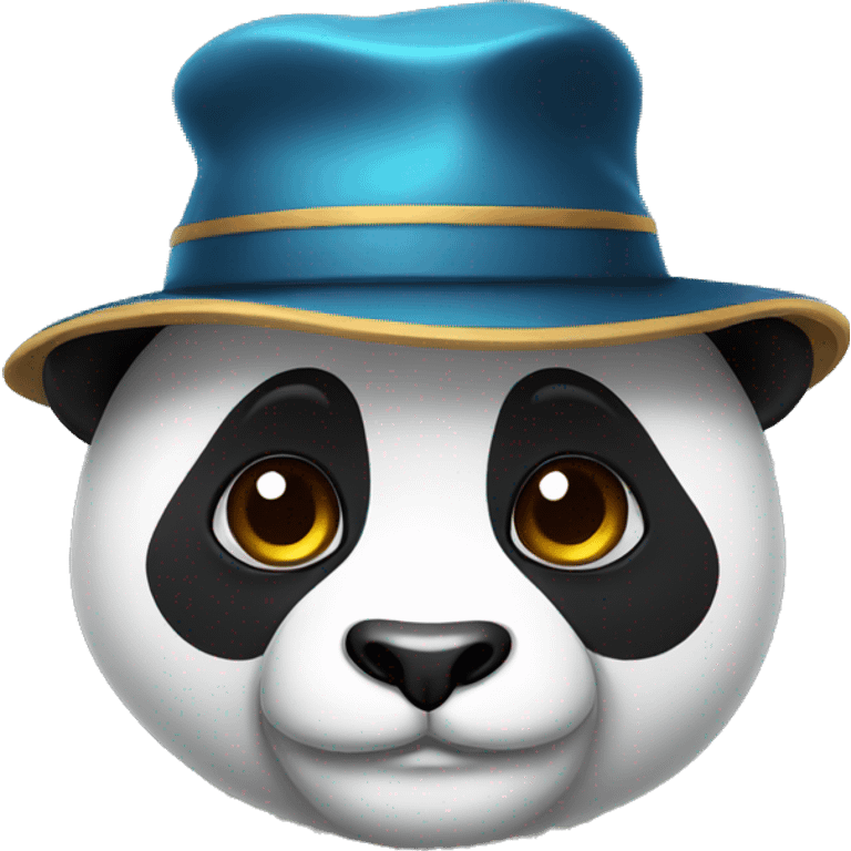 panda with a hat emoji