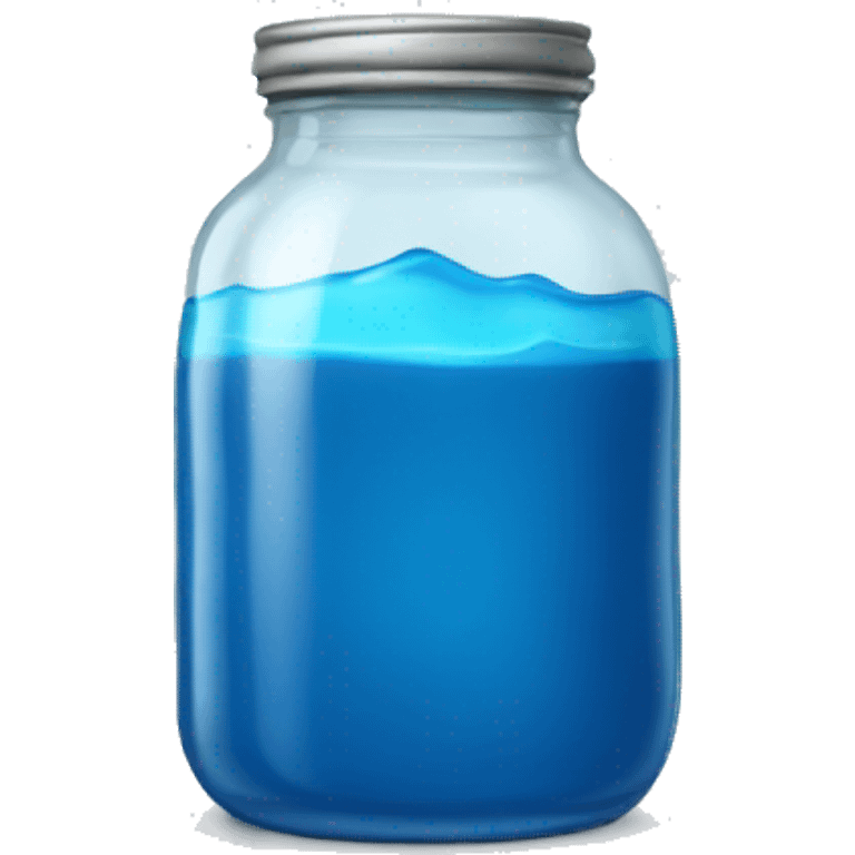 Jar with Blue liquide  emoji