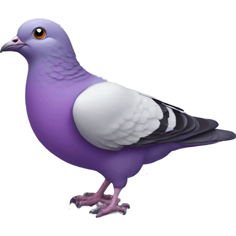 Purple cute pigeon emoji