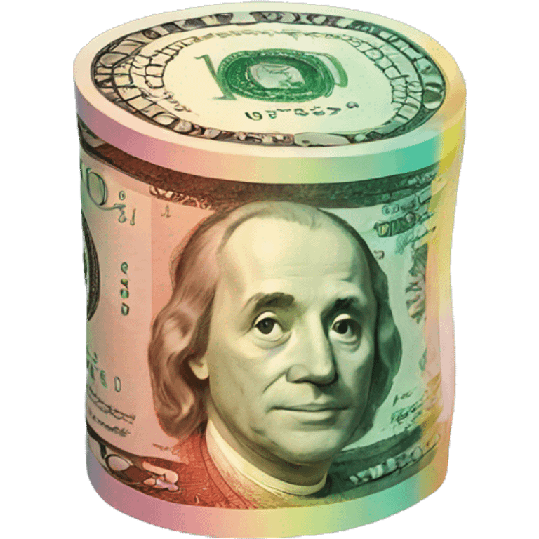 Rainbow money emoji