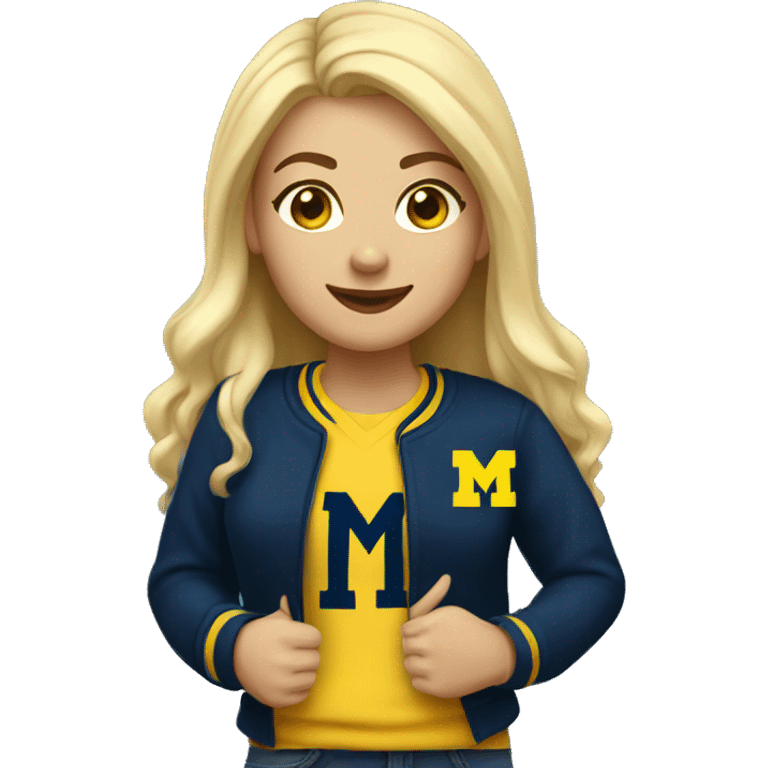 Cute blonde University of Michigan  emoji