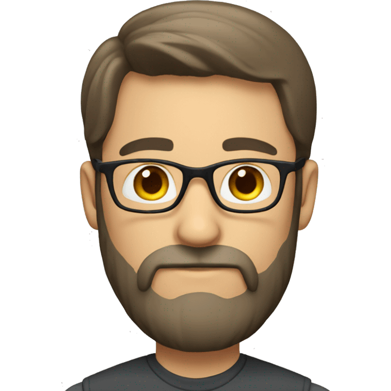 male teacher with glasses and beard emoji