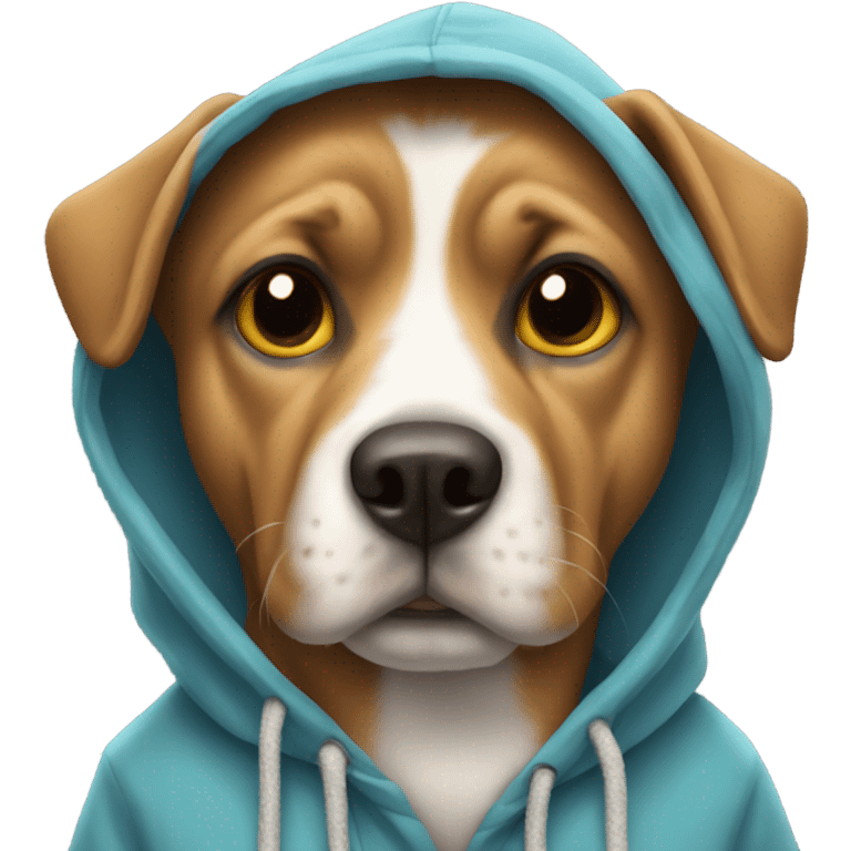 Dog wearing hoodie  emoji