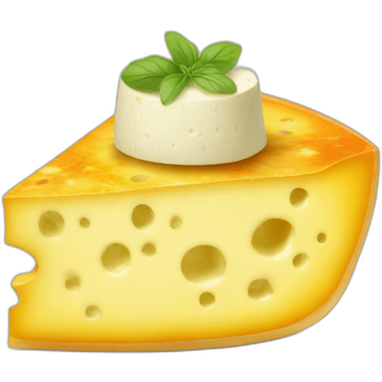 Fromage à raclette dans son poellon  emoji