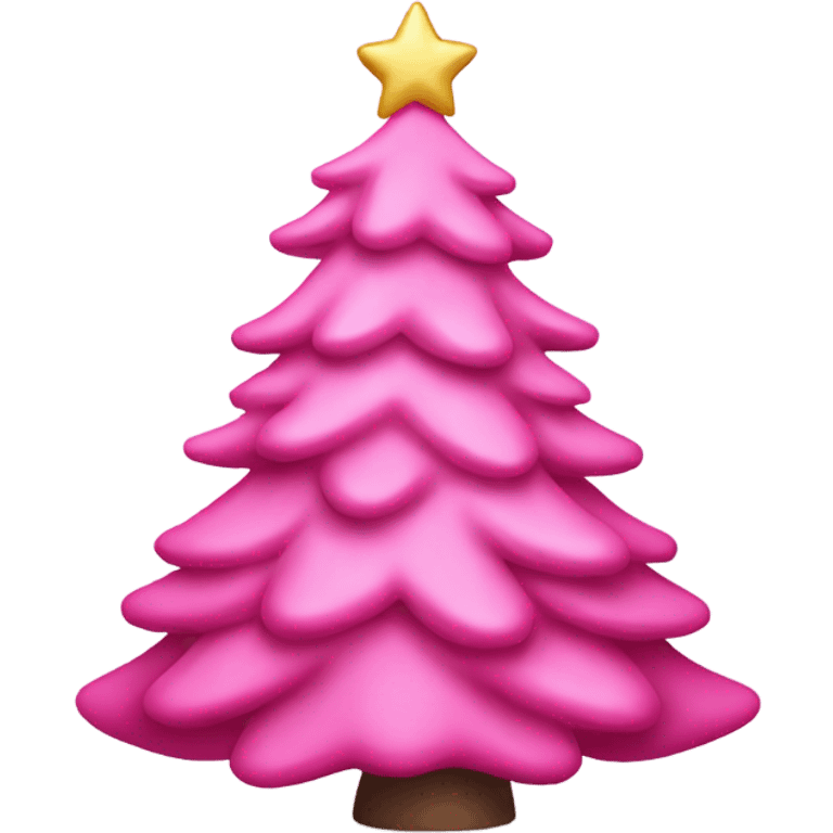 Pink Christmas tree  emoji