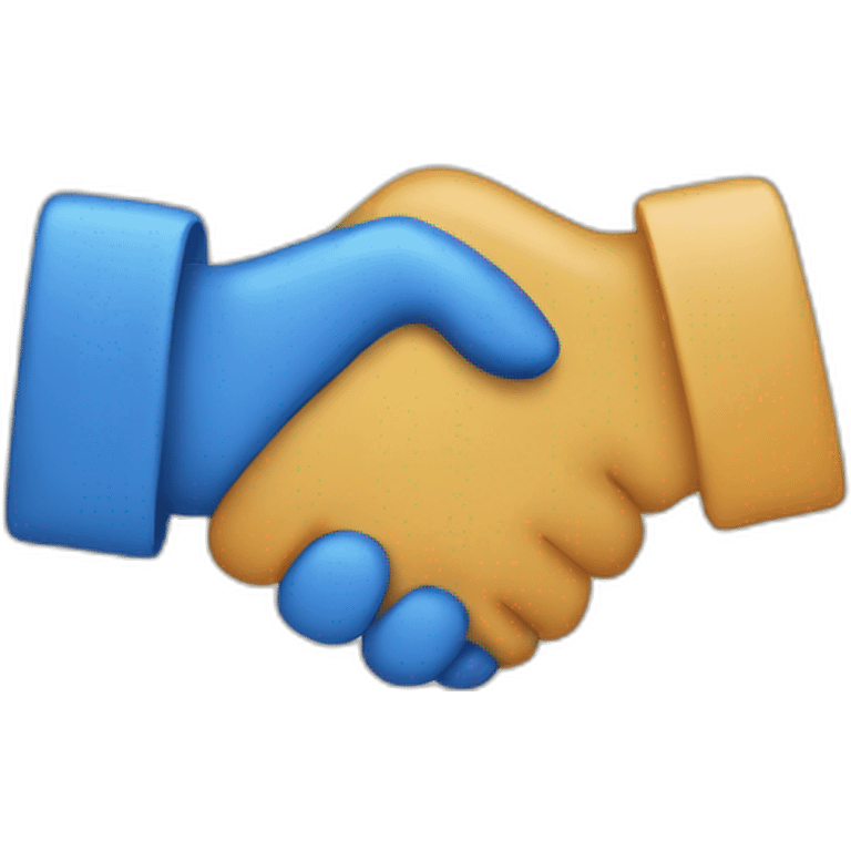 Handshake with bluecheck emoji