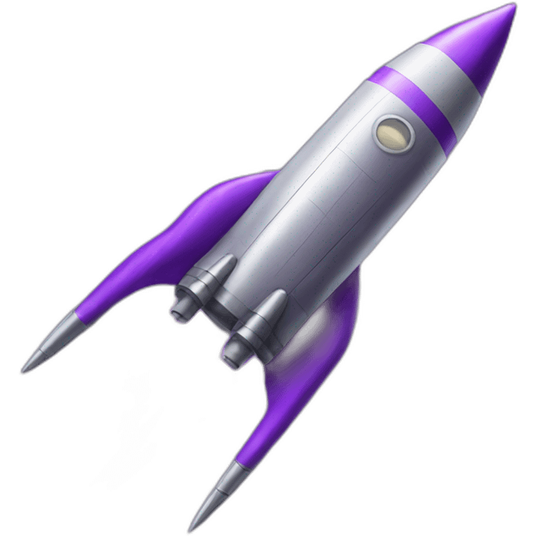 purple and steel rocket emoji