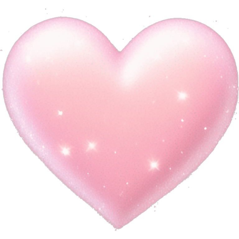 pastel pink heart with white sparkles  emoji