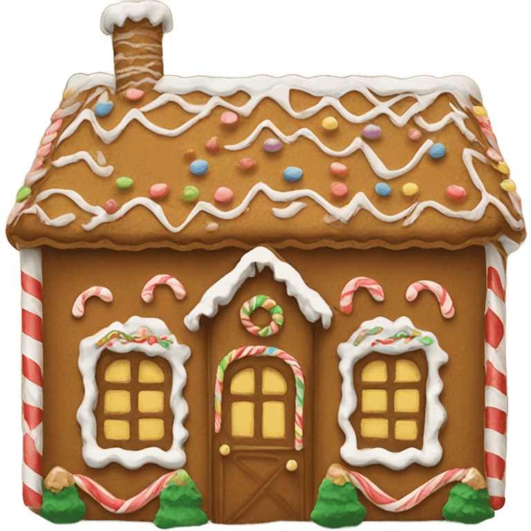 Gingerbread house emoji