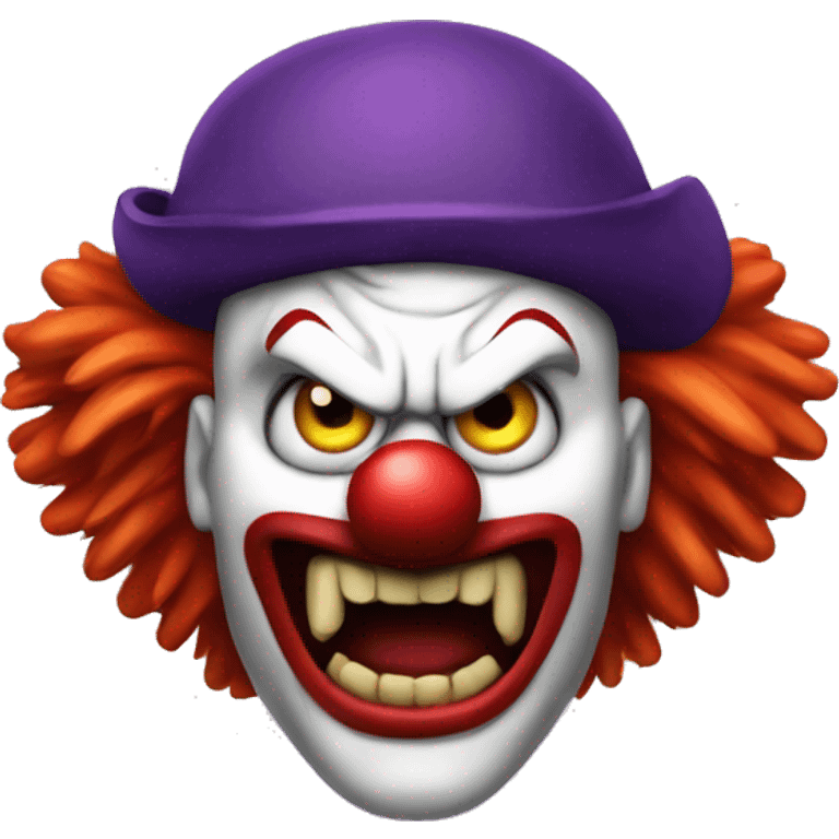 evil clown angry with a polo on emoji