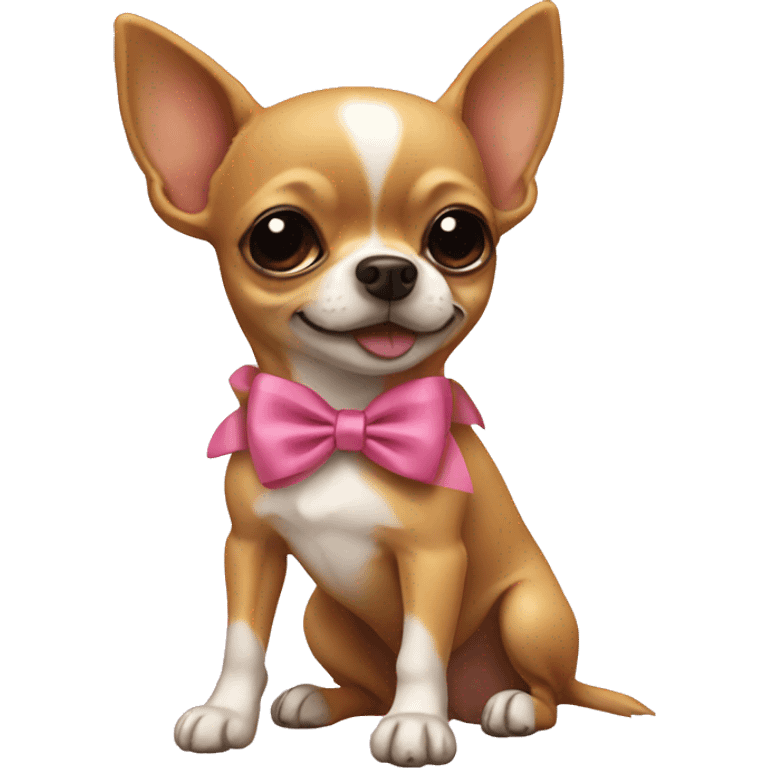 Chihuahua with bow emoji