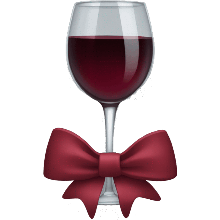 Red wine bow emoji