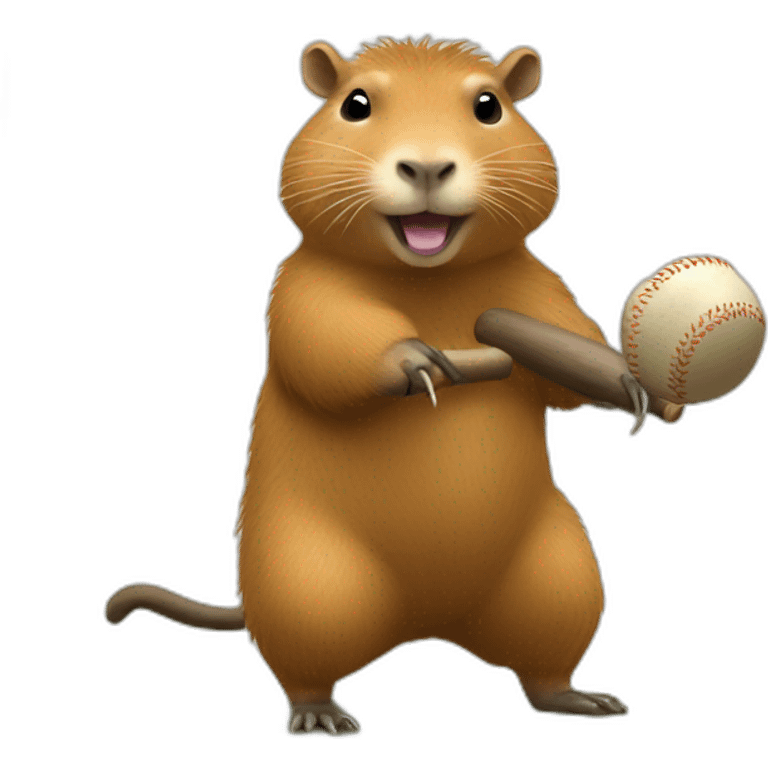 capybara playing baseball emoji