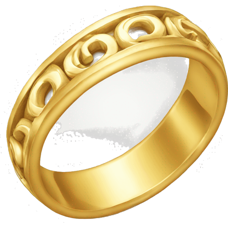 Gold wedding ring  emoji