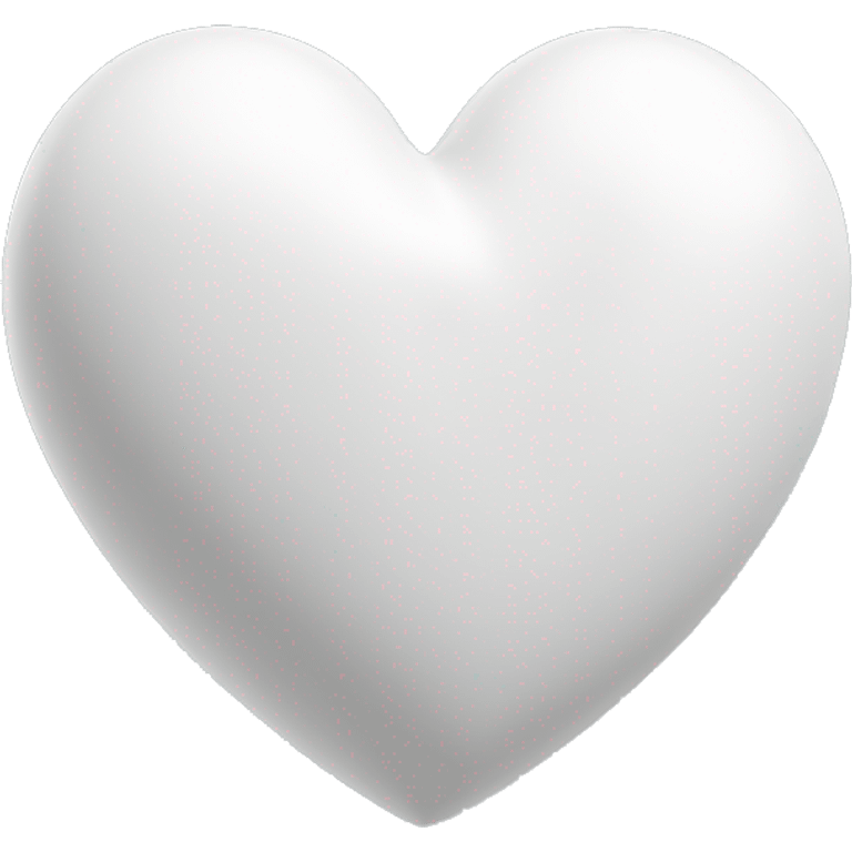 3d white heart emoji