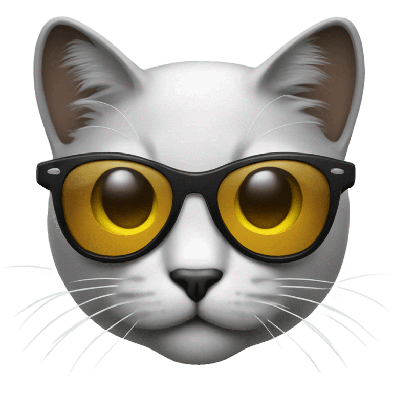 hacker cat with sunglasses emoji