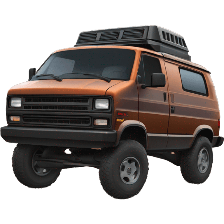 Hot Premium 1985 Dark Trooper Chevy Astro rust off-road van  emoji