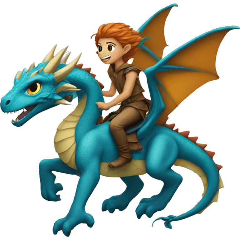 Fae riding dragon emoji