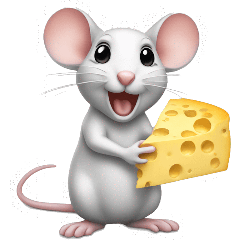 Mouse with cheese emoji