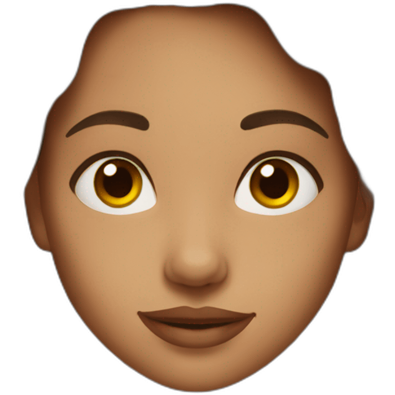 beautiful girl with brown hair emoji