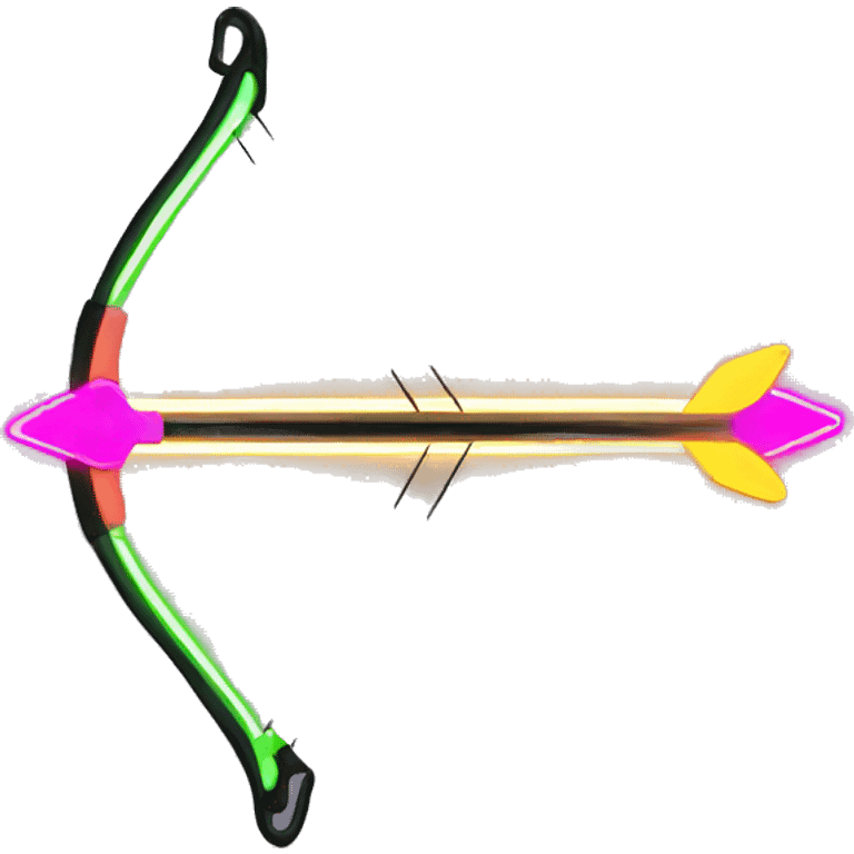 bow and arrow with neon highlights emoji