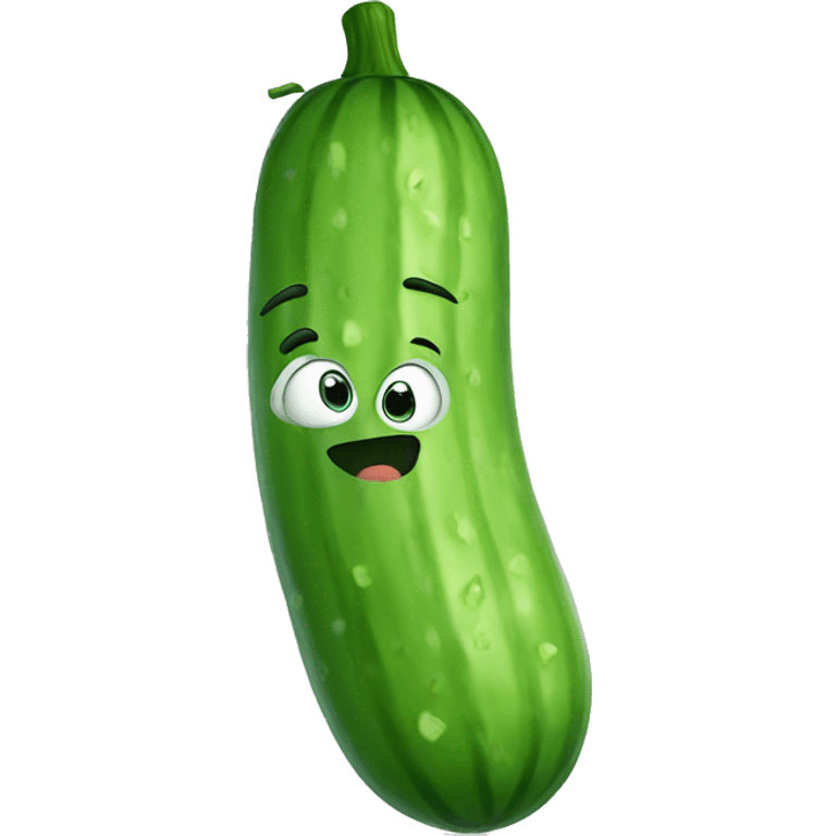 Cucumber holding a cucumber emoji