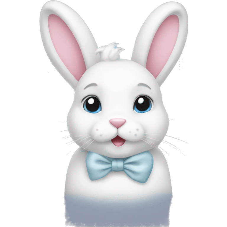 bunny with white bow emoji