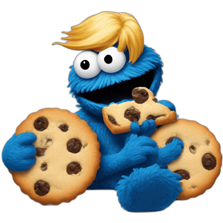 cookie monster eats trump emoji