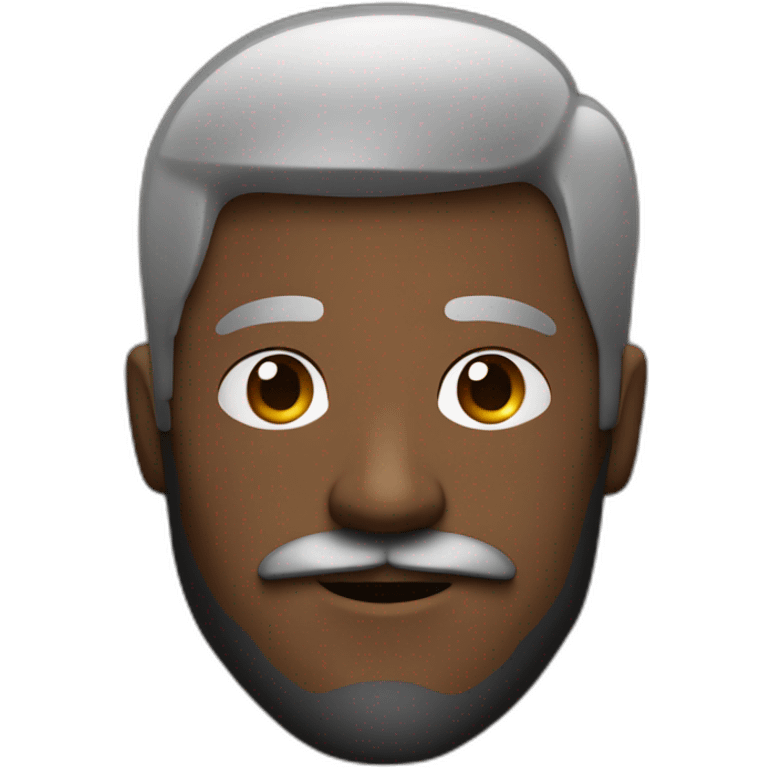 mustache tech bro with beard 5 o clock shadow and brown skin complexion emoji