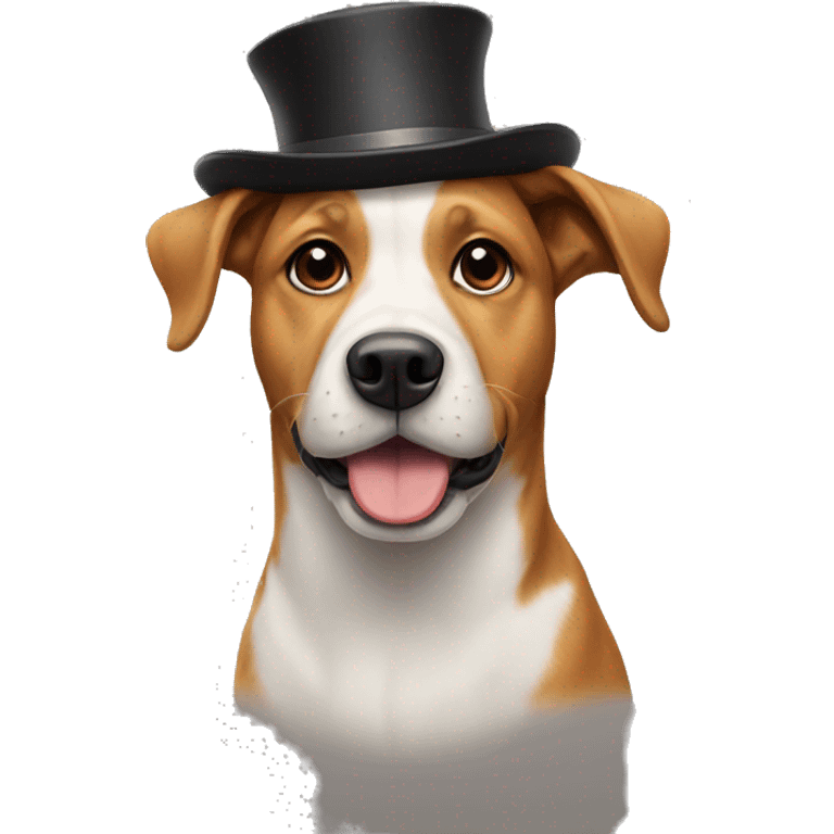 a dog with a hat emoji