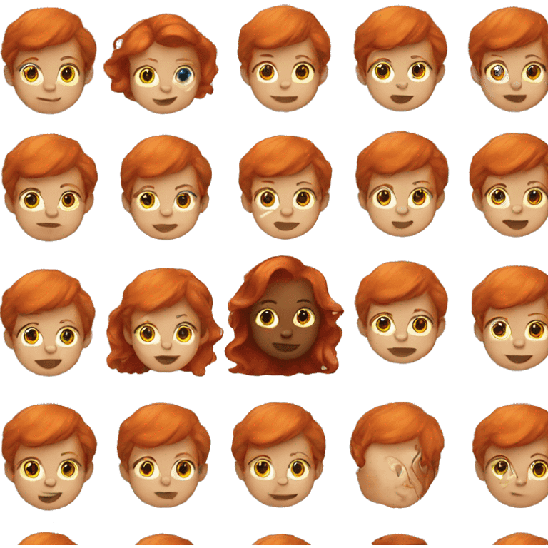 Red head toddler emoji