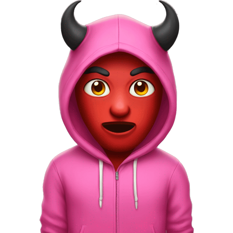 Devil in a pink hoodie  emoji