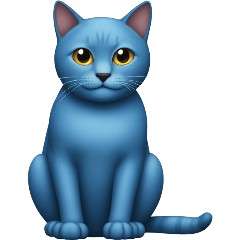 A slay blue cat emoji