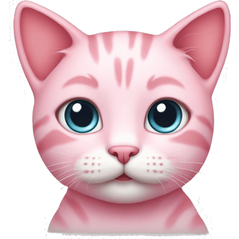 Cute pink cat emoji emoji