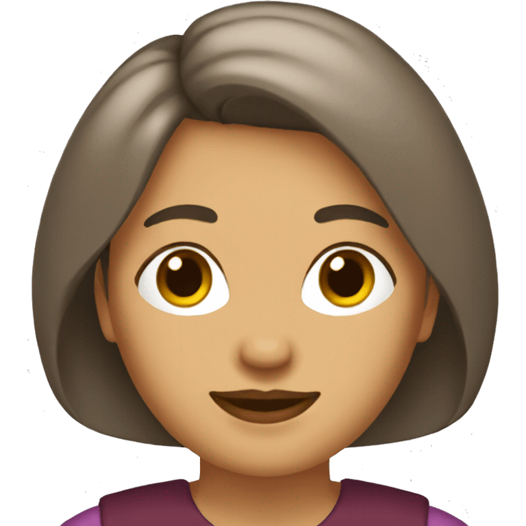 mujer mayor pelo corto marrón emoji