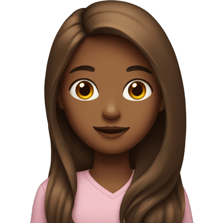 A girl with long brown hair  emoji