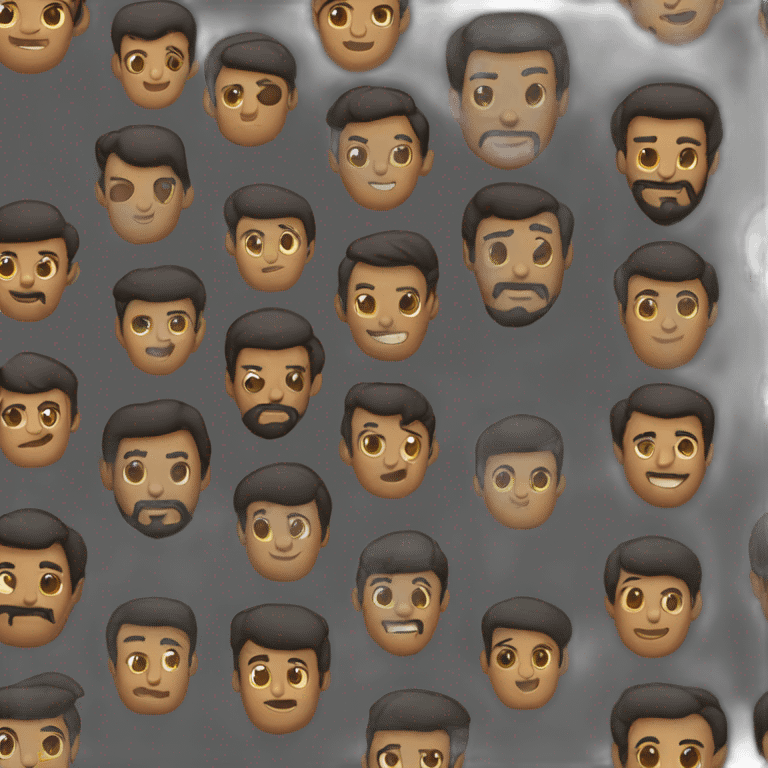 Hombre de 30 años con pelo negro emoji