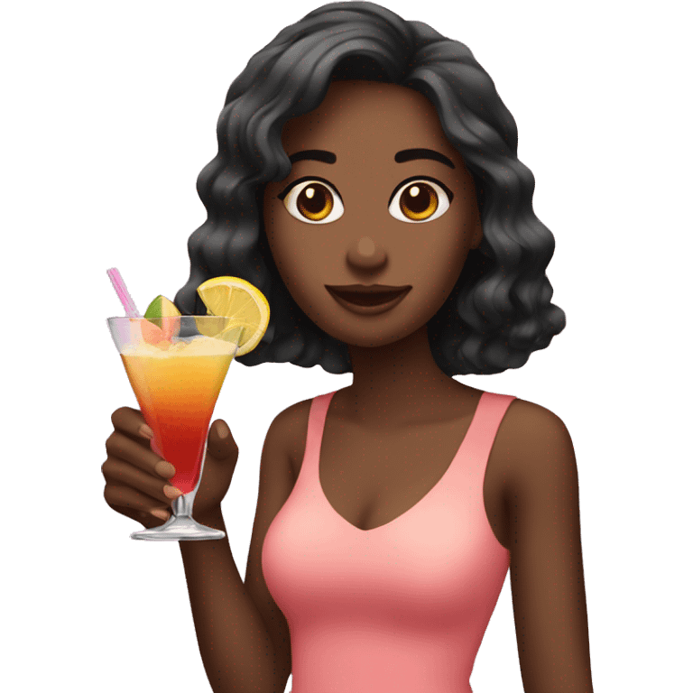 Girls holding cocktails  emoji